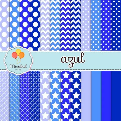Papel Digital - Tons de Azul