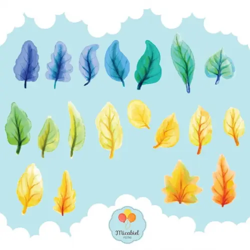Clipart - Aquarela (folhagem) 1