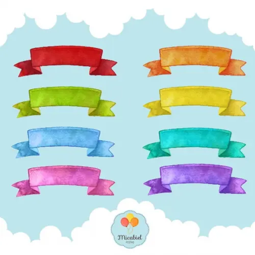 Clipart - Aquarela (faixas) 1