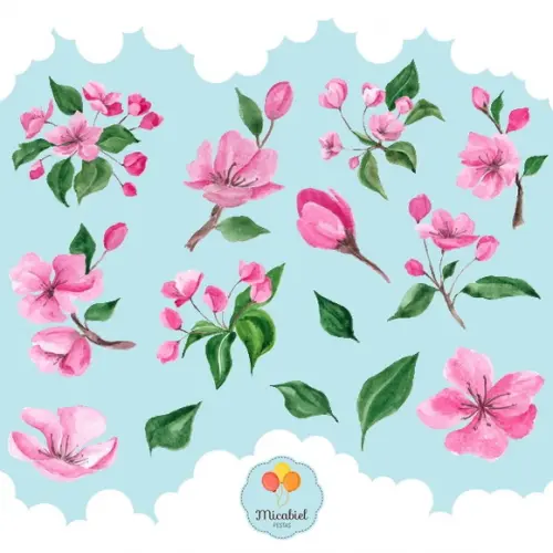 Clipart - Aquarela (cerejeira) 1