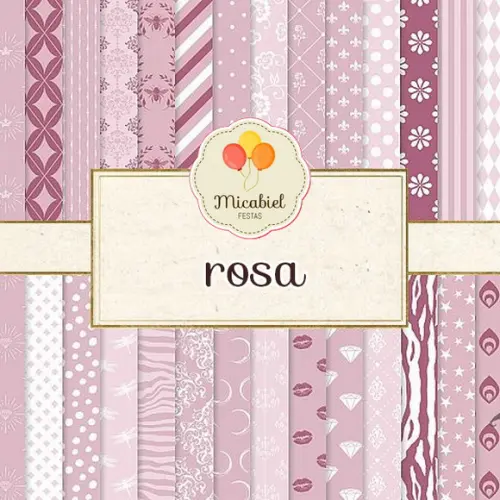 Papel Digital - Rosa (luxo) 1