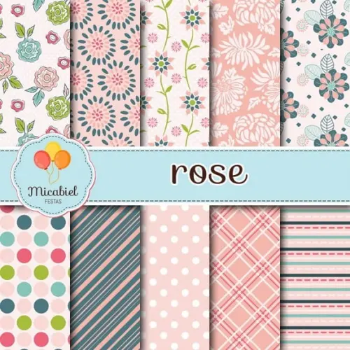 Papel Digital - Rose 1