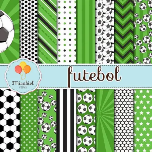 Papel Digital - Futebol (verde) 1