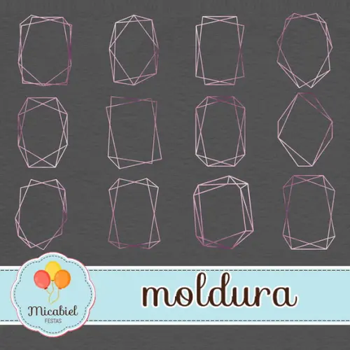 Clipart - Moldura (rosa) 1