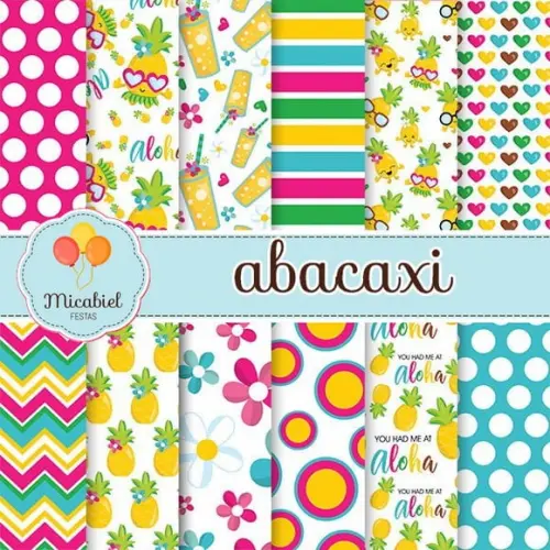 Papel Digital - Abacaxi 1