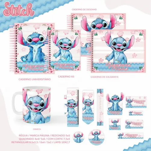 Arquivo Digital - Etiqueta Escolar (lilo e Stitch) B