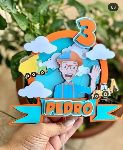 Arquivo de Corte - Topo de Bolo (Blippi) 1