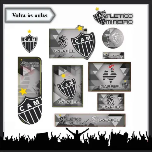 Arquivo de Corte - Etiqueta Escolar (atlético Mineiro) a