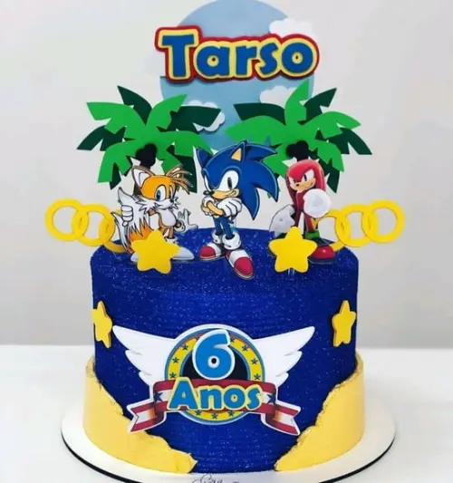 Arquivo de Corte - Topo de Bolo (Sonic) 2