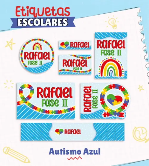 Arquivo de Corte - Etiqueta Escolar (autismo) a