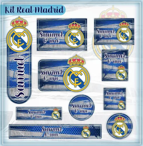 Arquivo de Corte - Etiqueta Escolar (real Madrid) a