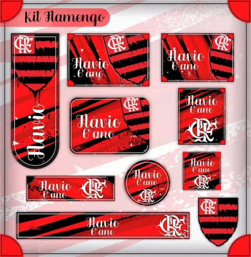 Arquivo de Corte - Etiqueta Escolar (flamengo) a