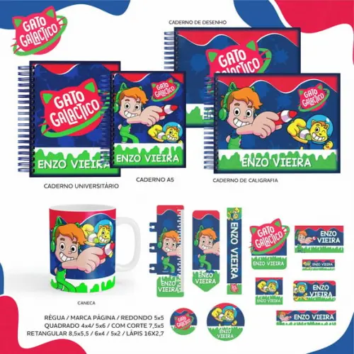 Arquivo Digital - Etiqueta Escolar (gato Galático) B