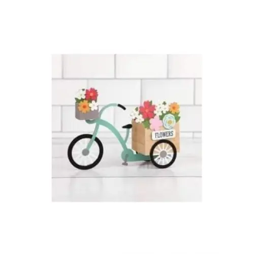 Arquivo de Corte - Bicicleta com Flores 1