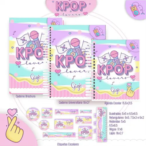 Arquivo Digital - Etiqueta Escolar (k-pop) a