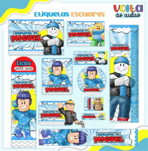 Arquivo de Corte - Etiqueta Escolar (roblox) c