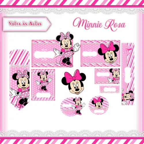 Arquivo de Corte - Etiqueta Escolar (minnie) R