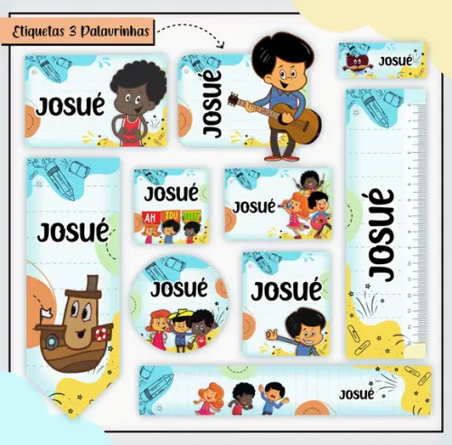 Arquivo de Corte - Etiqueta Escolar (3 Palavrinhas) c
