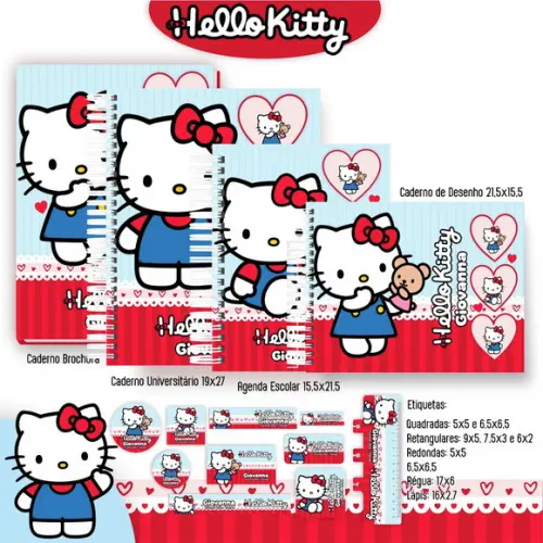 Arquivo Digital - Etiqueta Escolar (hello Kitty) D