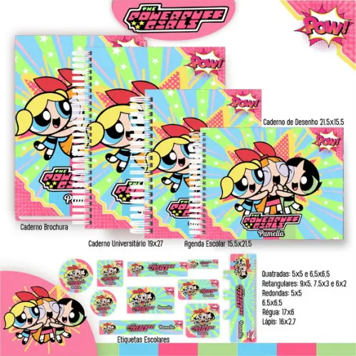 Arquivo Digital-etiqueta Escolar (meninas Super Poderosas) B