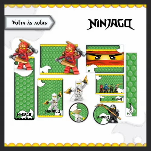 Arquivo de Corte - Etiqueta Escolar (ninjago) B