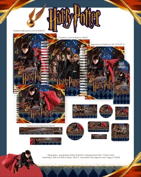 Arquivo Digital - Etiqueta Escolar (harry Potter) I