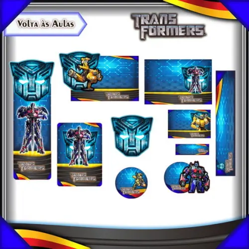 Arquivo de Corte - Etiqueta Escolar (transformers) B