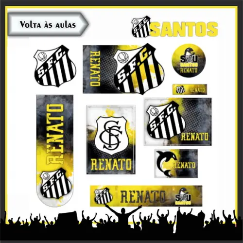 Arquivo de Corte - Etiqueta Escolar (santos) a