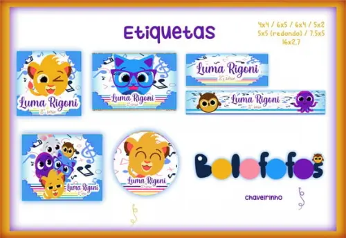 Arquivo Digital - Etiqueta Escolar (Bolofofos) A