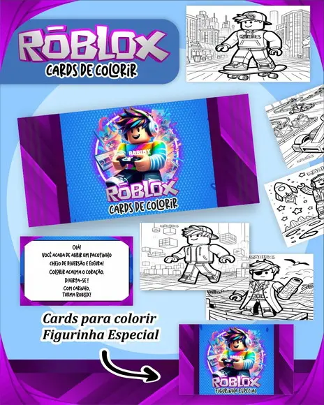 Arquivo Digital - Cards para Colorir (roblox) 2