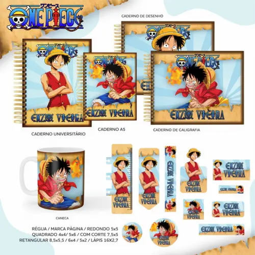 Arquivo Digital - Etiqueta Escolar (one Piece) B