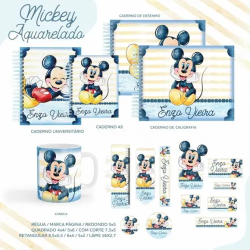 Arquivo Digital - Etiqueta Escolar (mickey) G