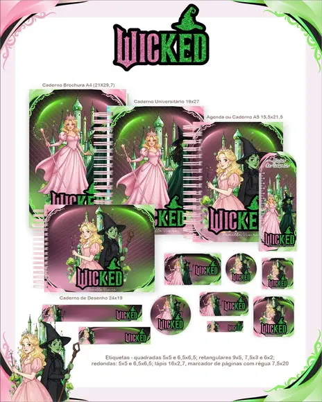 Arquivo Digital - Etiqueta Escolar (wicked) a