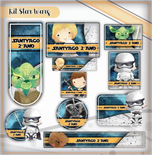 Arquivo de Corte - Etiqueta Escolar (star Wars) B