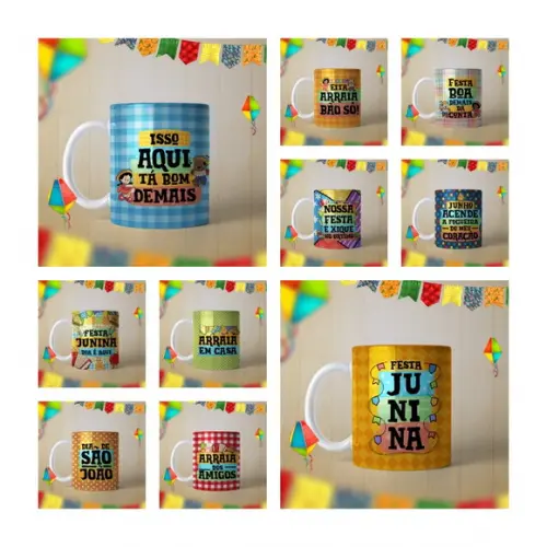 Arquivo Digital - Artes para Caneca (festa Junina) 1 - Png