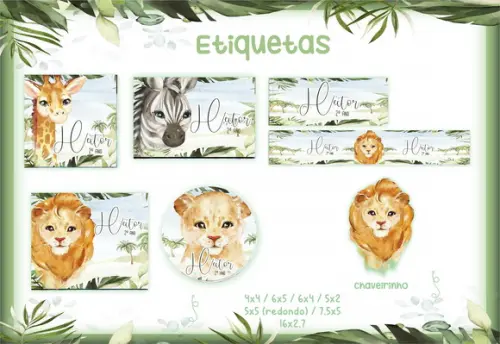 Arquivo Digital - Etiqueta Escolar (Safari) B