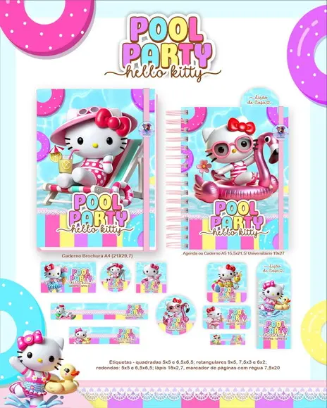 Arquivo Digital - Etiqueta Escolar (hello Kitty) G