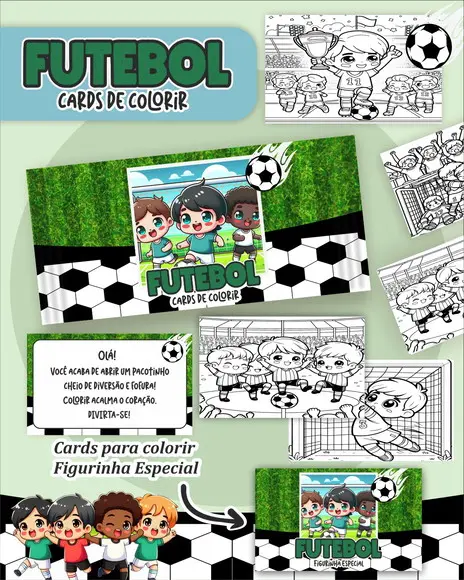 Arquivo Digital - Cards para Colorir (futebol) 1