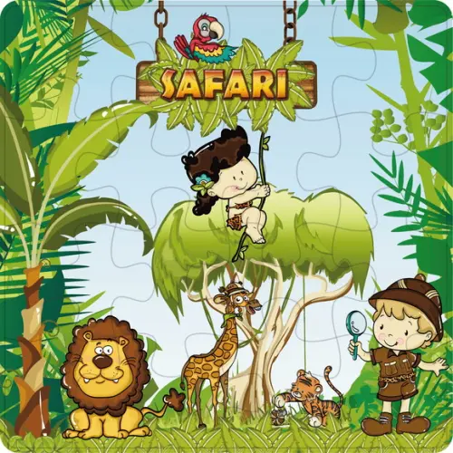 Arquivo De Corte - Quebra-cabeça (safari) 1