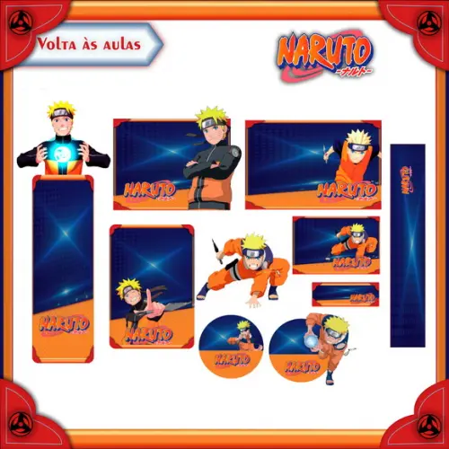 Arquivo de Corte - Etiqueta Escolar (naruto) I