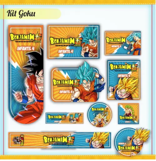 Arquivo de Corte - Etiqueta Escolar (dragon Ball Z) B