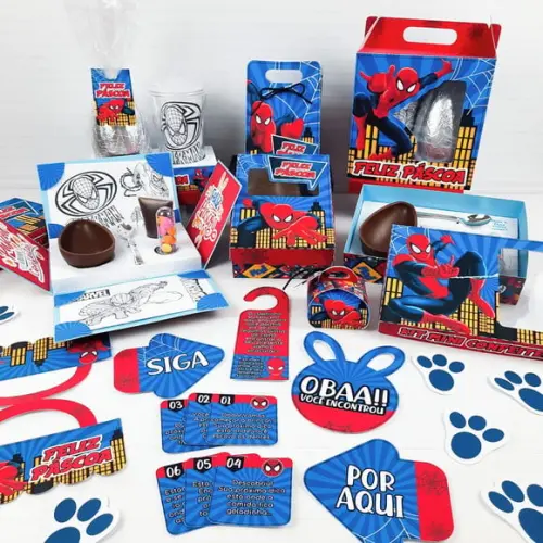 Arquivo de Corte - Kit Páscoa (Homem Aranha) 1
