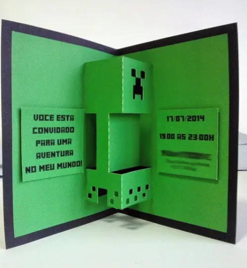 Arquivo de Corte - Convite Minecraft 1