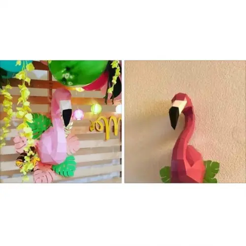 Arquivo de Corte - Low Poly (flamingo) 1