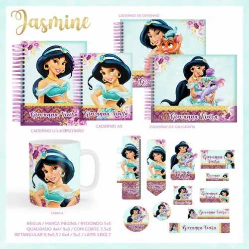 Arquivo Digital - Etiqueta Escolar (Jasmine) A