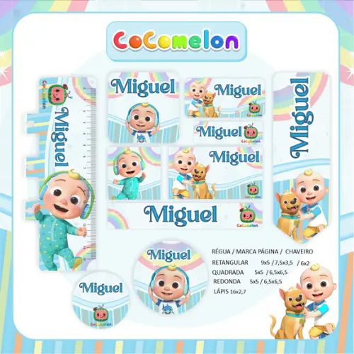 Arquivo Digital - Etiqueta Escolar (cocomelon) D