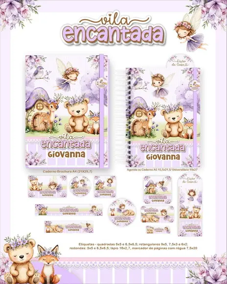 Arquivo Digital - Etiqueta Escolar (vila Encantada) a
