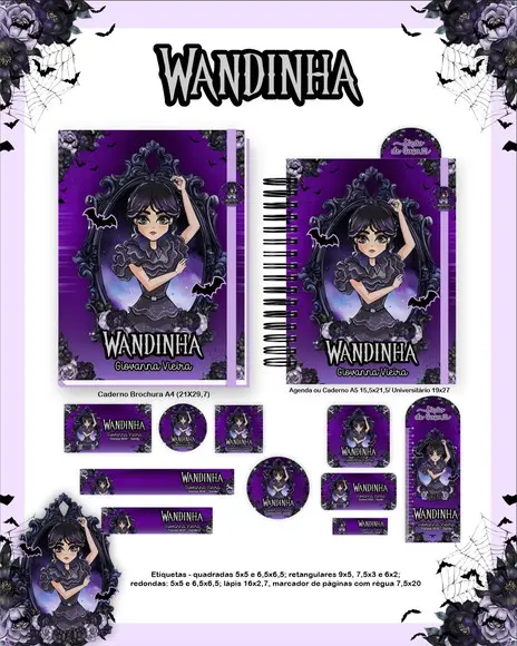 Arquivo Digital - Etiqueta Escolar (wandinha) D