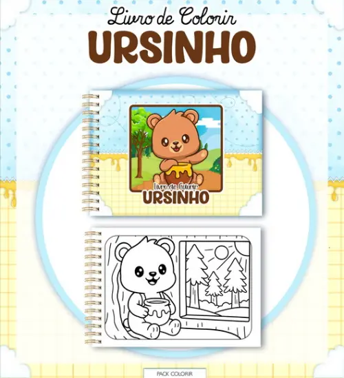 Arquivo Digital - Livro de Colorir (ursinho) 1