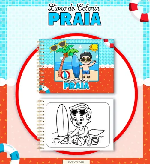 Arquivo Digital - Livro de Colorir (praia) 1